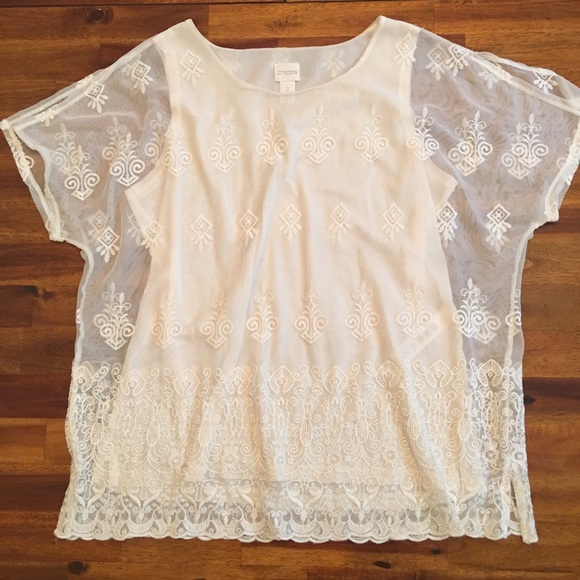 Chico’s Lace Top - Picture 1 of 6